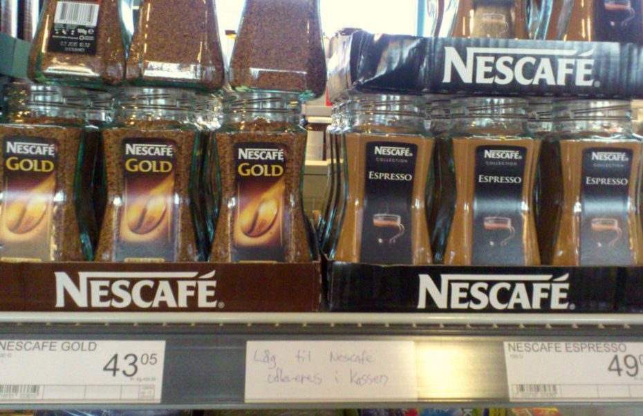 Nescafé unden låg © Kaffebloggen.dk