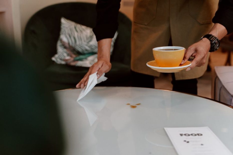 Photo by RDNE Stock project: https://www.pexels.com/photo/person-holding-cup-of-a-coffee-while-cleaning-the-table-4921565/